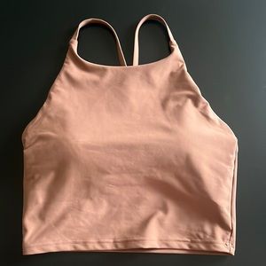 Athletic Brown tank with a built in bra